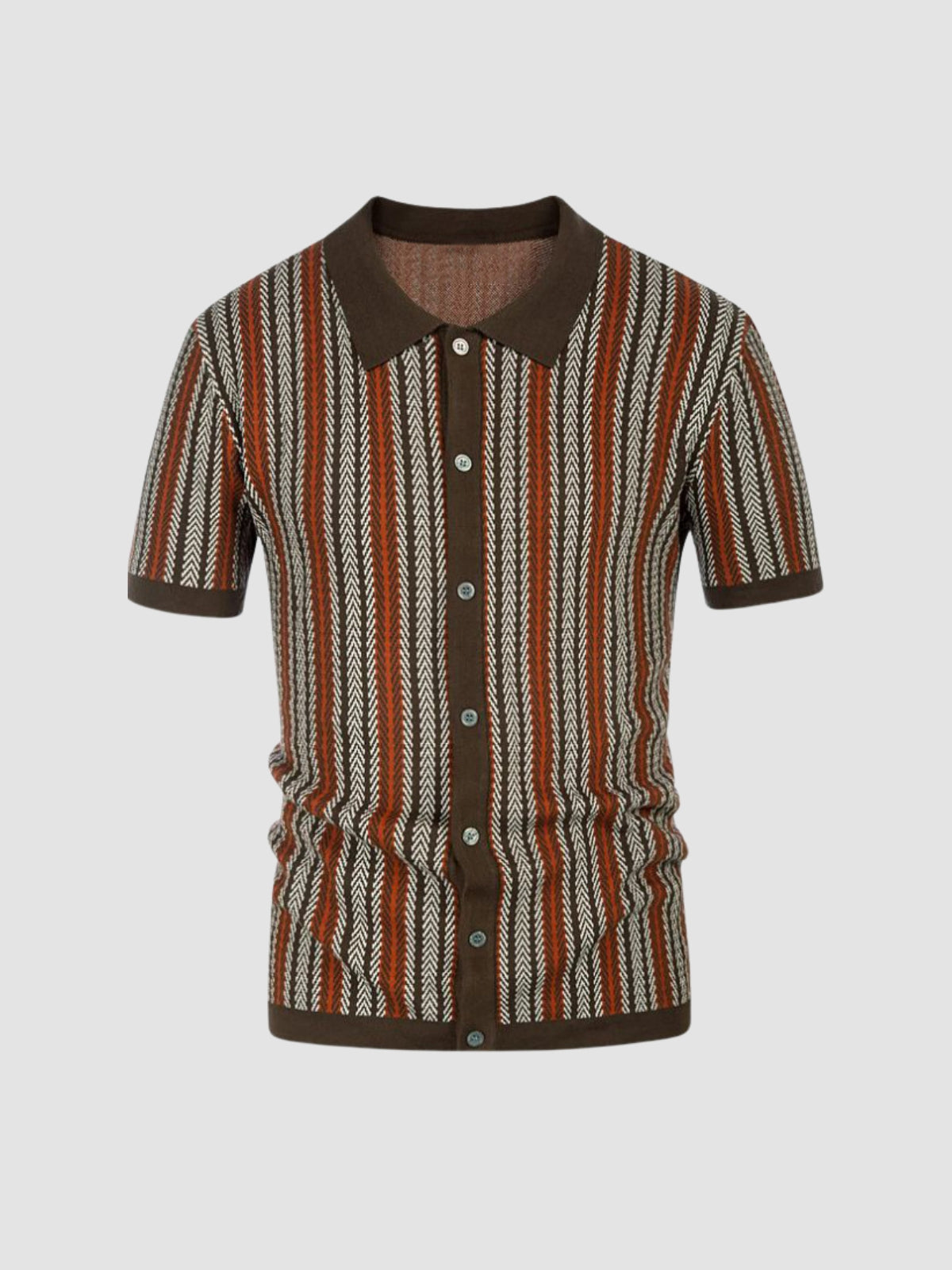 MV Knitwear Fashion Striped Jacquard Shirt